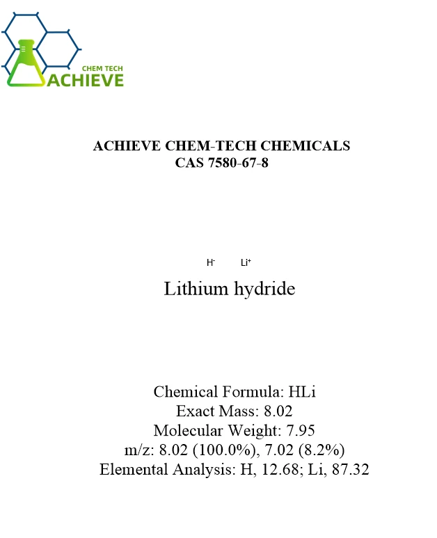 Hidreto de lítio Cas 7580-67-8