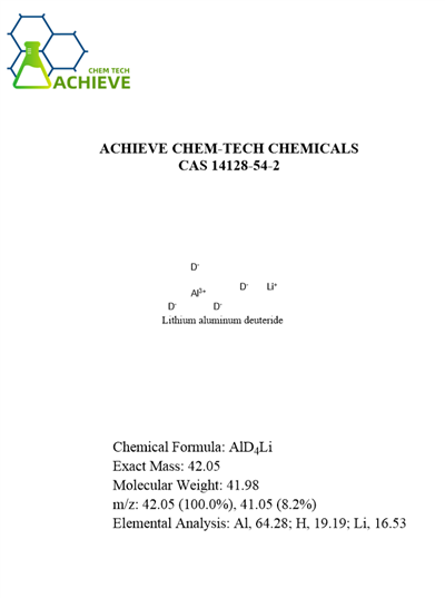 Deuterida de alumínio de lítio Cas 14128-54-2