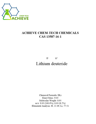 Deutereto de lítio CAS 13587-16-1