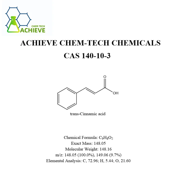 Pó de ácido trans-cinâmico CAS 140-10-3